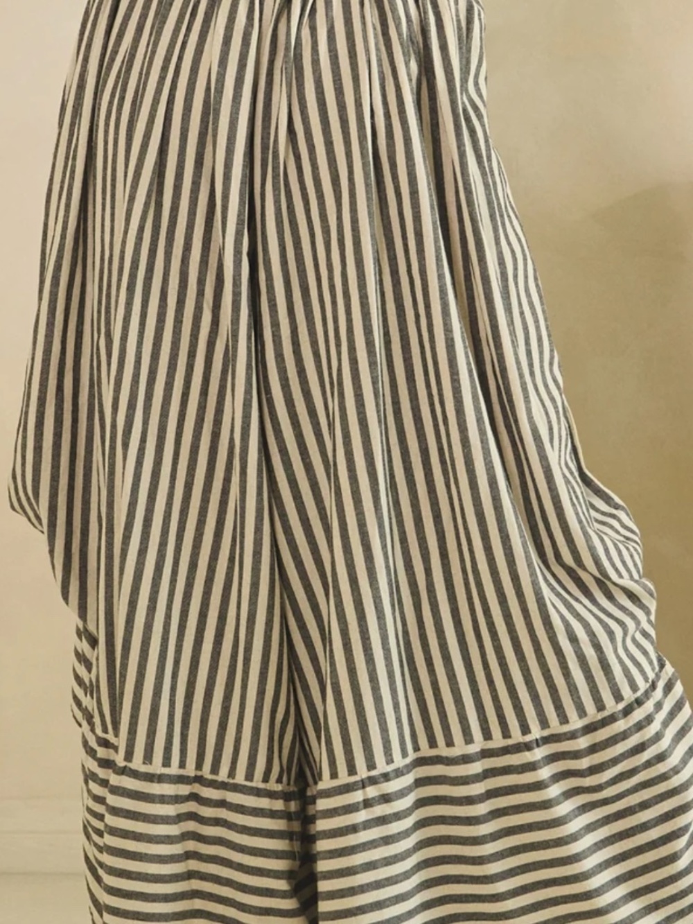 Oli & Hali Striped print Stretchy Waist Gathered Detail Wide leg Pants - Picture 3 of 9